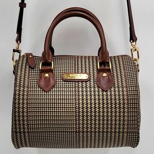 POLO RALPH LAUREN ❤️ RARE shoulder crossbody speedy satchel plaid WOW GO…
